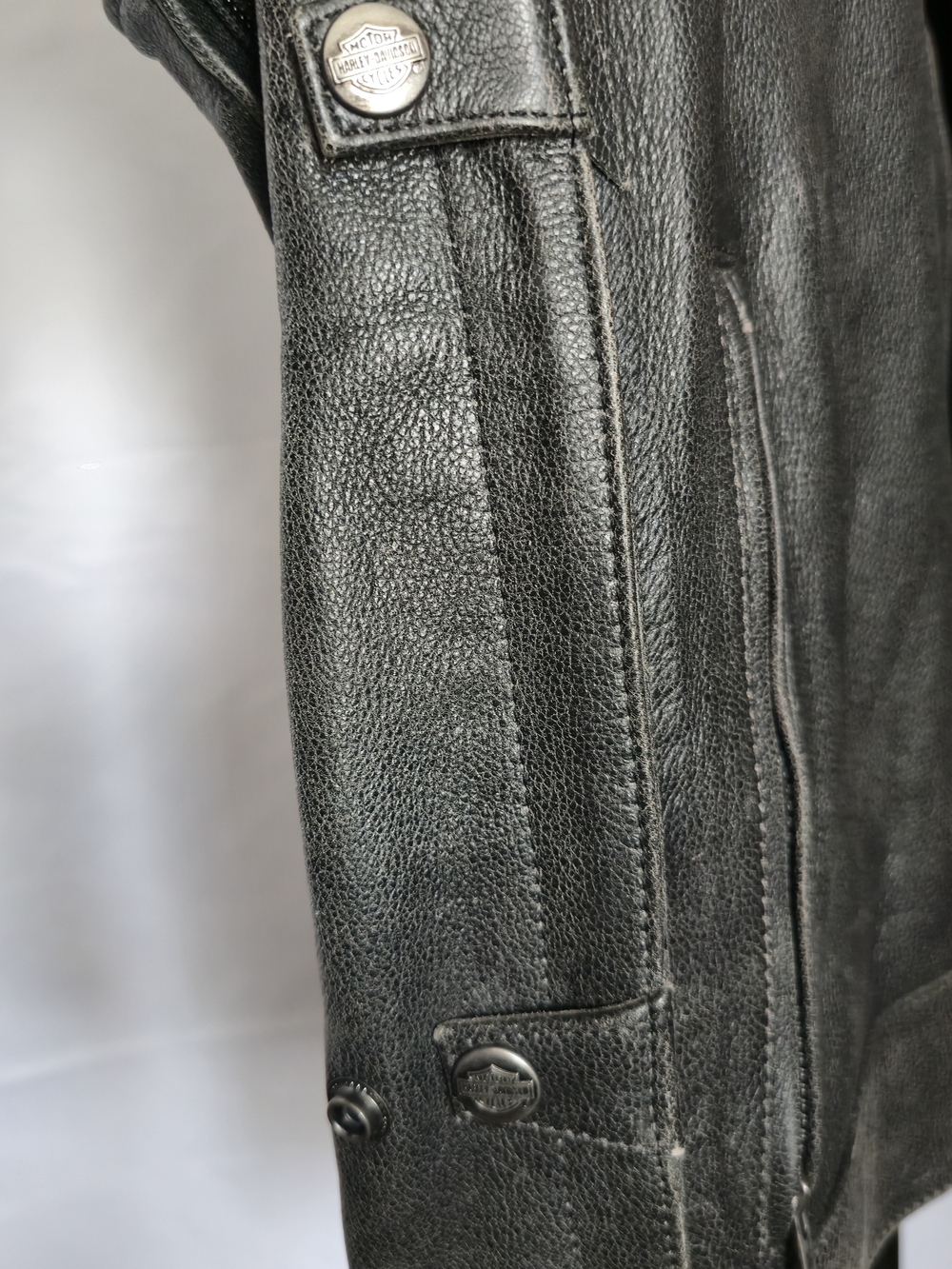 Harley-Davidson Men’s Black Leather Motorcycle Jacket (Size 3XL 54-56) - Picture 7 of 16
